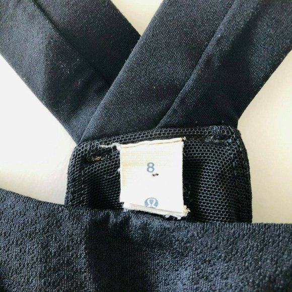 Lululemon Black Racer Back Athletic Tank Top 8 - Picture 4 of 4